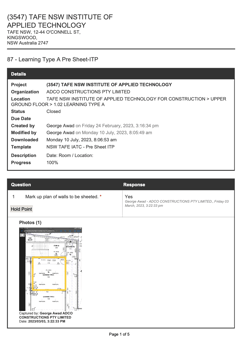 TAFE IAT-C UGF Pre Sheets Thumbnail